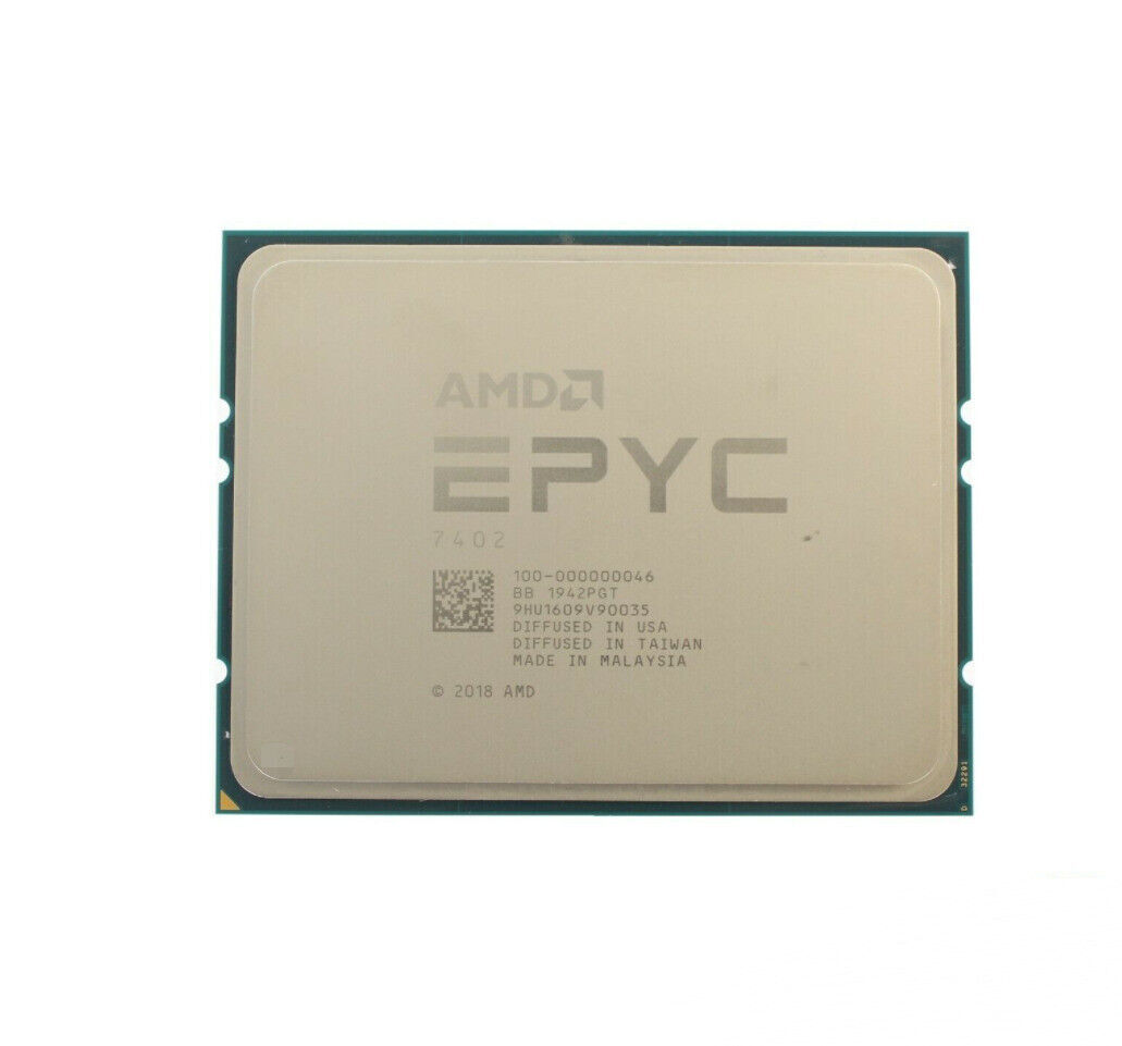 AMD EPYC 7402 cpu unlocked processor 24 cores 48 threads 2.8GHZ up to 3.35GHZ