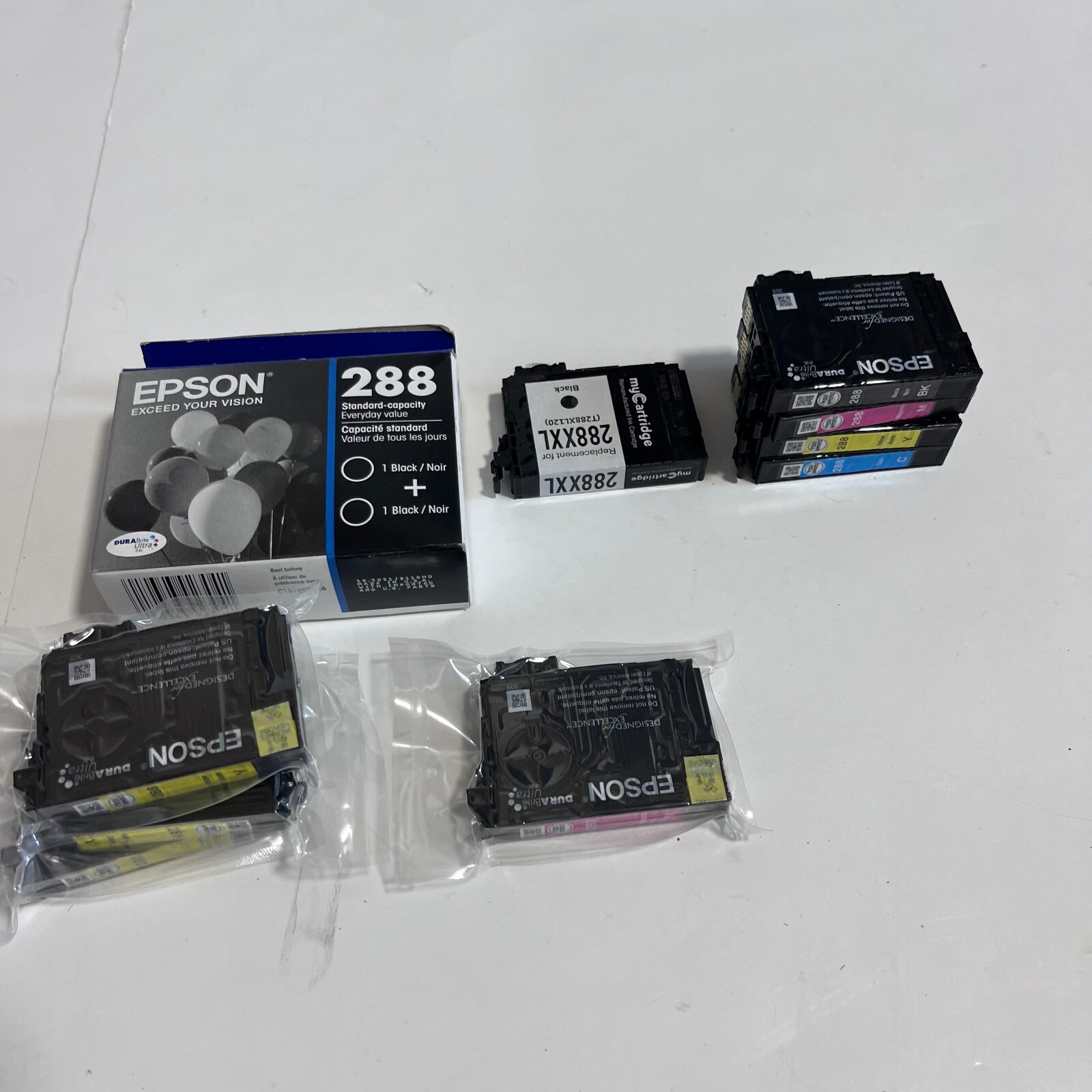 Lot of Epson 288 Ink Black Cyan Magenta Yellow Durabright Ultra Cartridges OEM