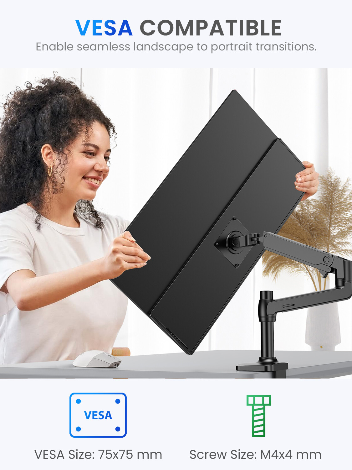 2025 24.5″ Portable Monitor 165Hz Screen PC Monitor 2560*1440 Screen HDMI HDR US