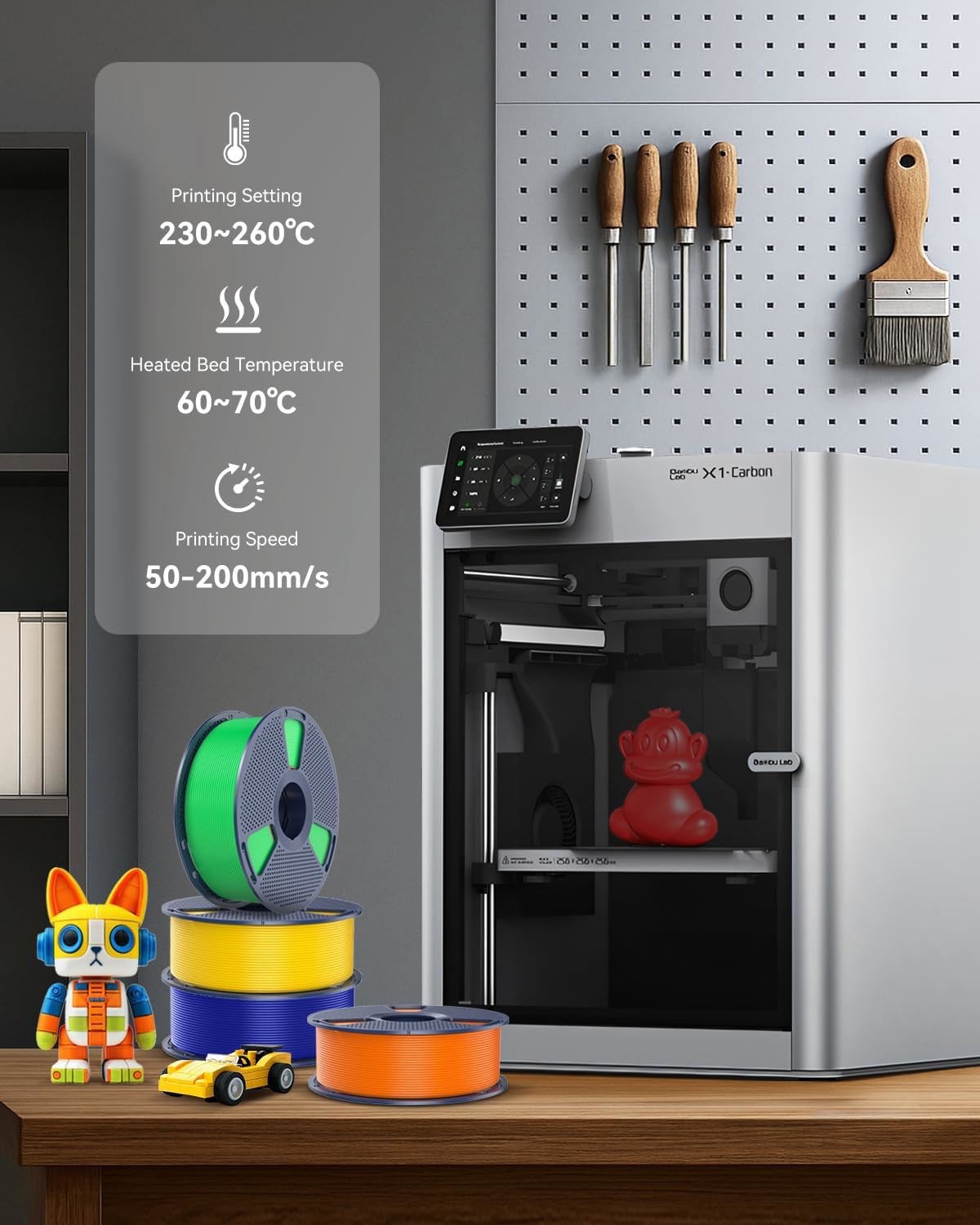 10KG SUNLU PETG 3D Printer Filament 1.75mm PETG 1KG/ROLL +/-0.02mm No Knots