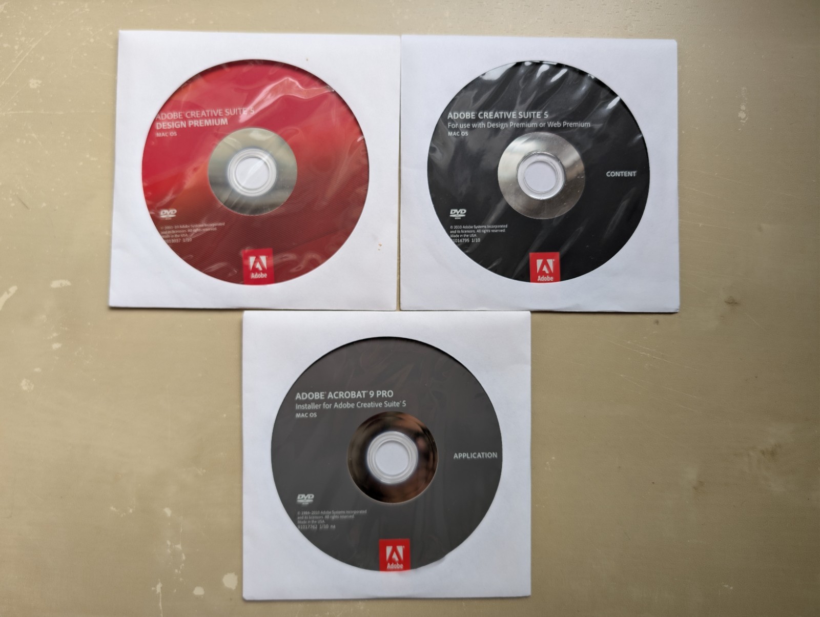 Adobe Creative Suite 5 Design Premium CS5 for Mac OS DVD Disc Set