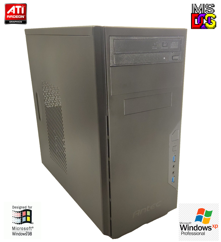 NEW* AMD Athlon 64 X2 4400 ATI X1050 Win98 XP DOS Multiboot Retro PC w/ 50 Games