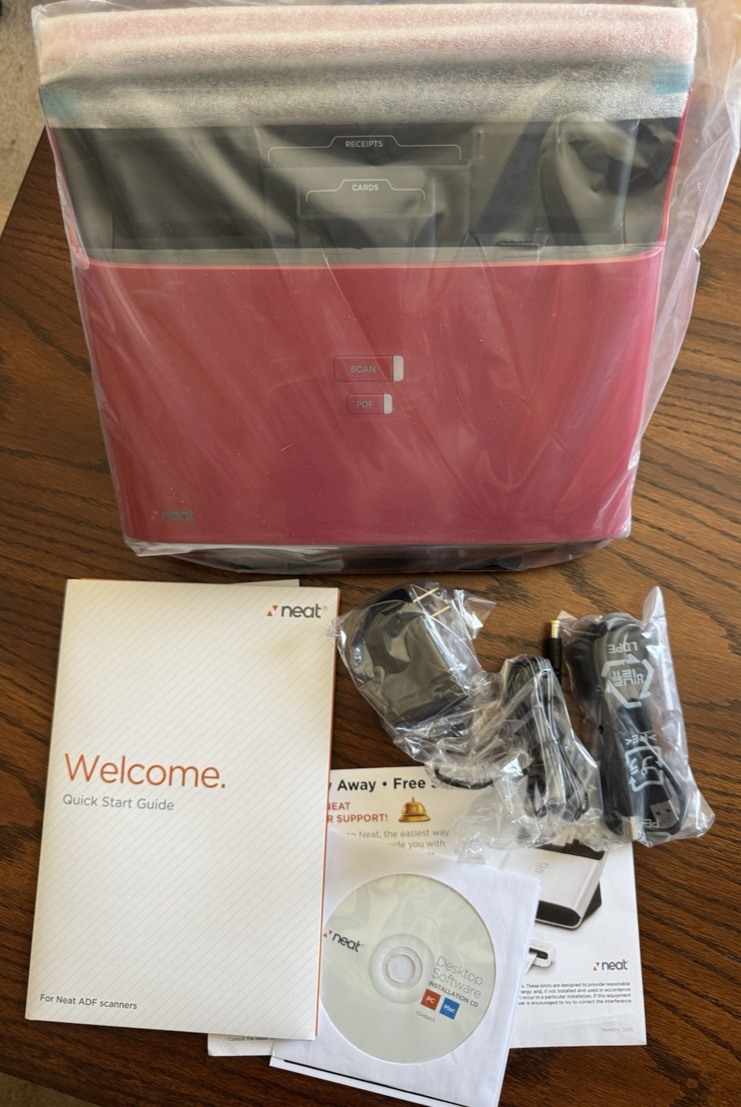 NeatDesk RED Desktop Document Receipt Scanner New Open Box Complete
