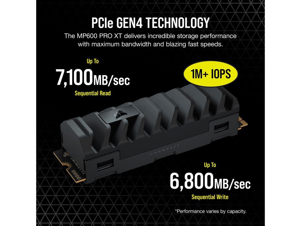 Corsair MP600 PRO XT M.2 2280 1TB PCI-Express 4.0 x4 NVMe 1.4 3D TLC Internal So