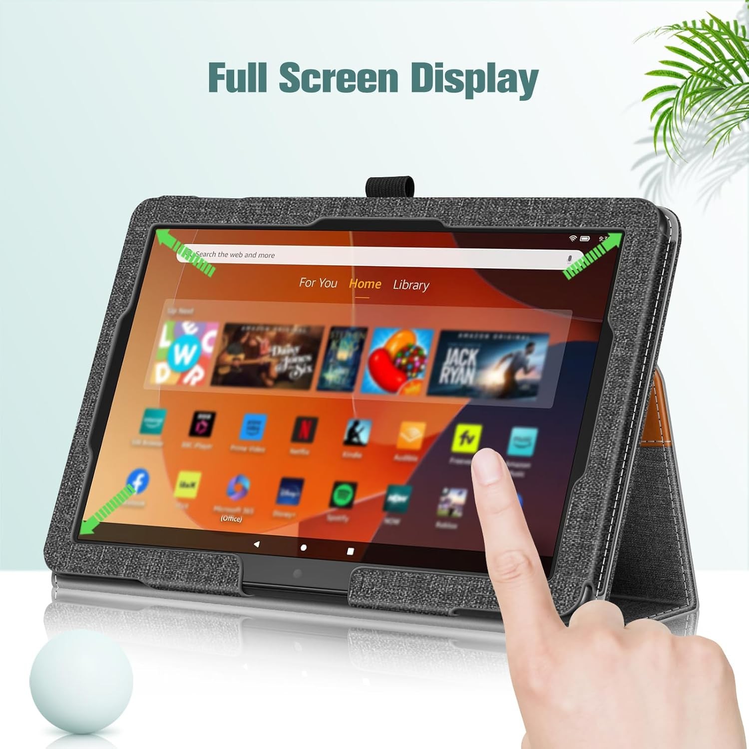 Folio Case for Amazon Fire HD 10/10 Plus Tablet 13th 2023/11th 2021 Stand Cover