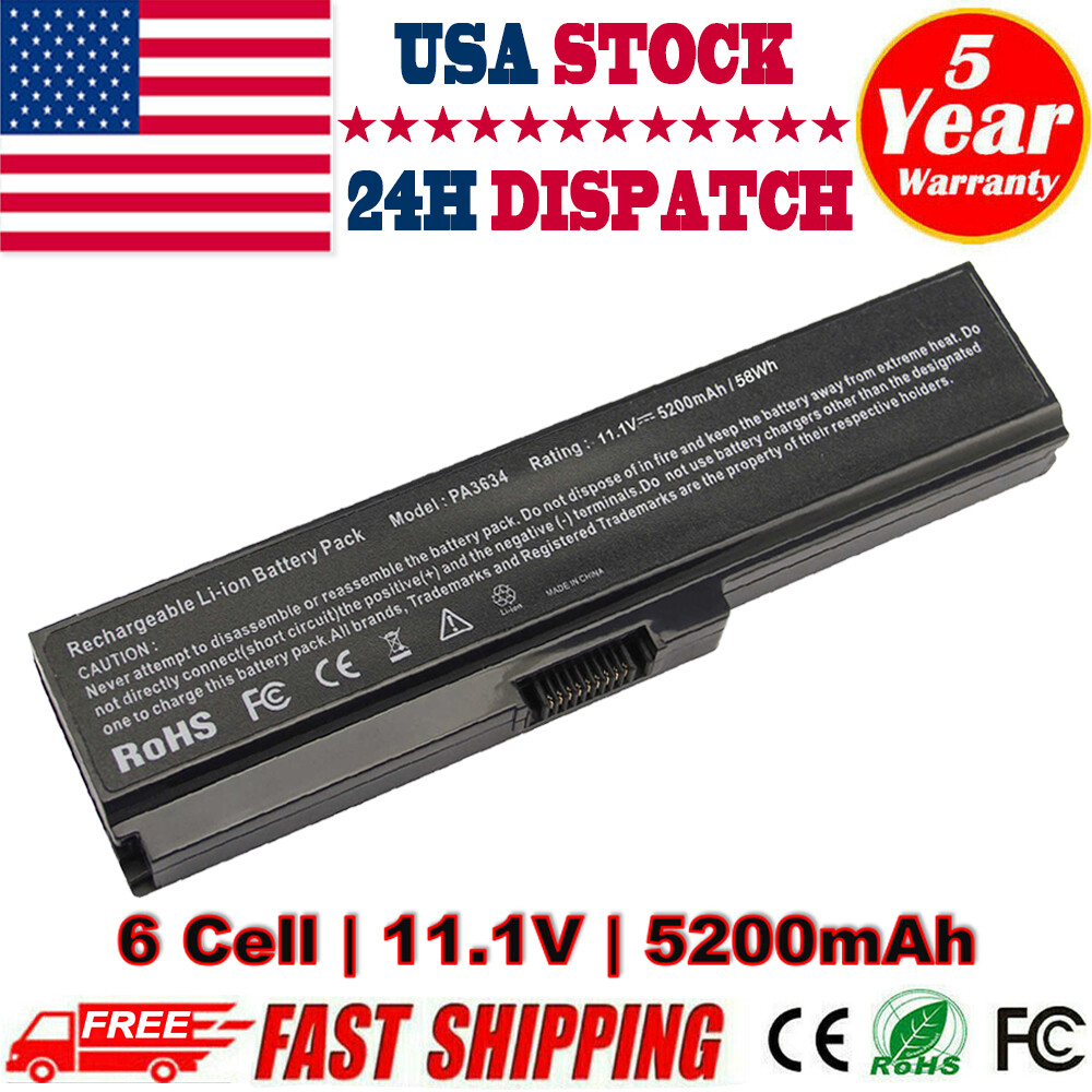 Battery for Toshiba Satellite C655-S5082 L655-S5072 L655-S5150 L655-S5115 6cell
