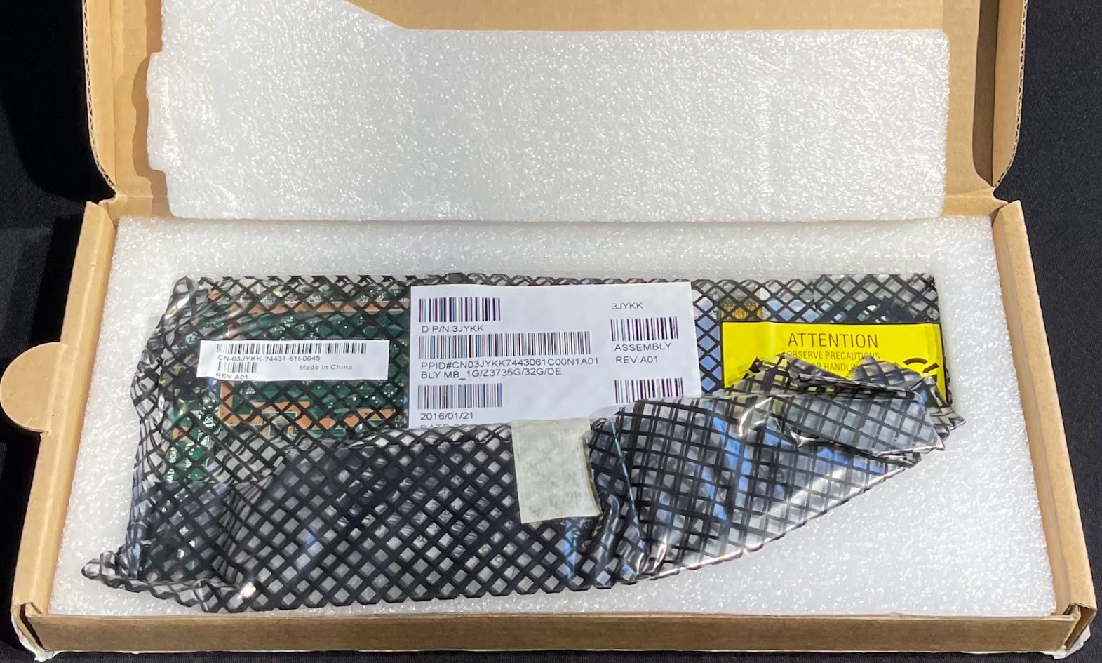 Dell Venue 8 Pro 3845 Tablet Motherboard / Intel Z3735 @ 1.33GHz / 3JYKK / V34R5
