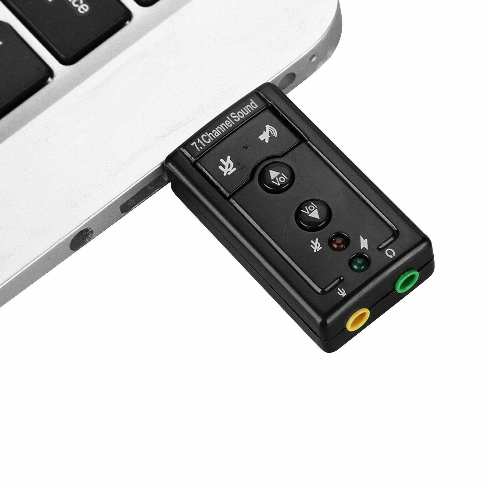 USB 2.0 External 7.1 Channel 3D Virtual Audio Sound Card Mic Adapter Laptop PC