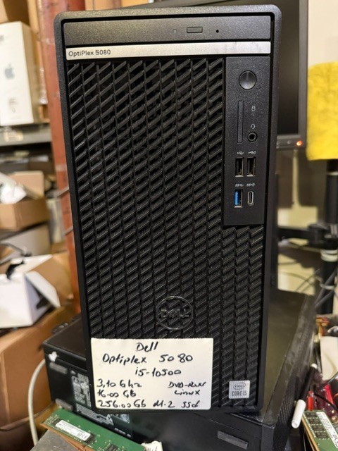 Dell OptiPlex 5080 Mini Core i5 10800 3.10ghz 16Gb 256GB m2 SSD Linux W/AC