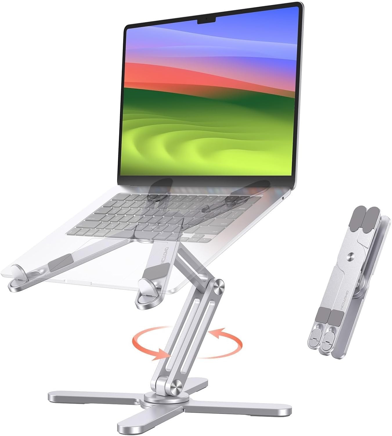 LA10 360° Rotating Laptop Stand Riser for Desk, Ergonomic Foldable Computer S…