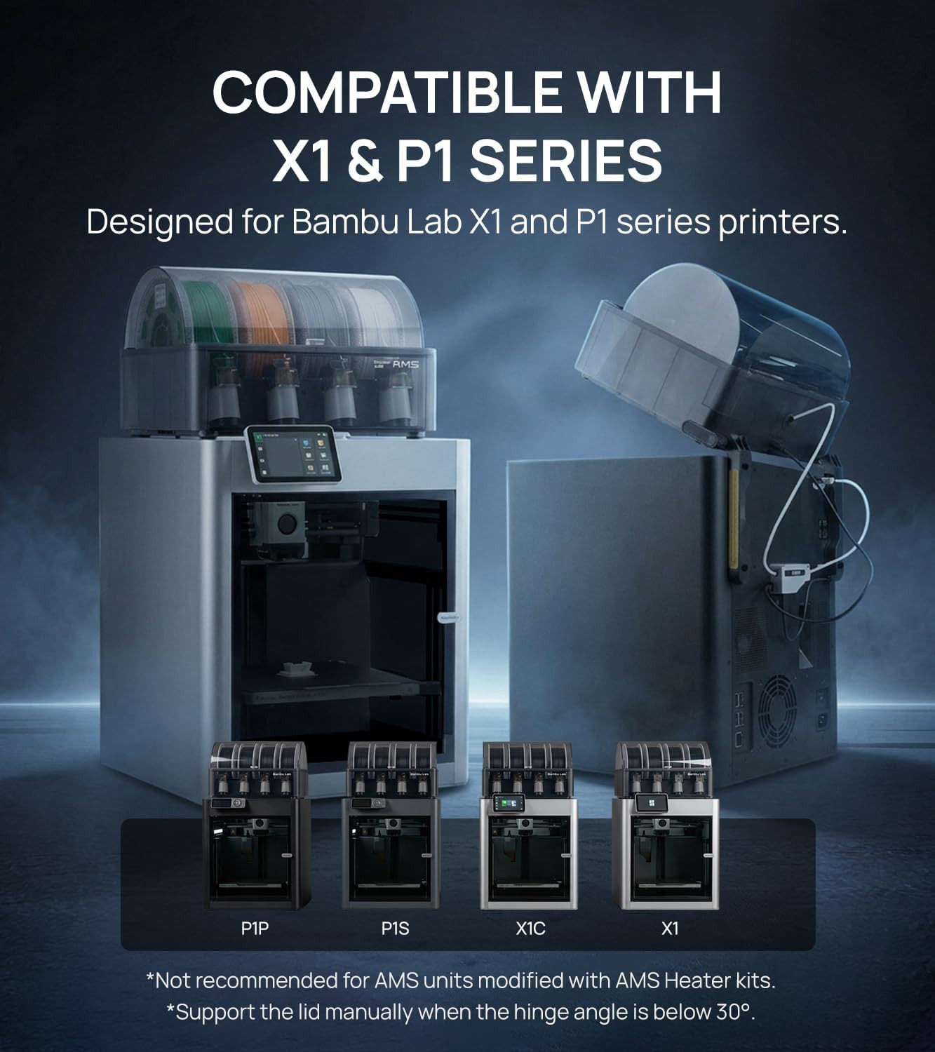JAYO AMS Stand for Bambu Lab AMS 1 / AMS 2 Pro, Compatible with X1 & P1 Series