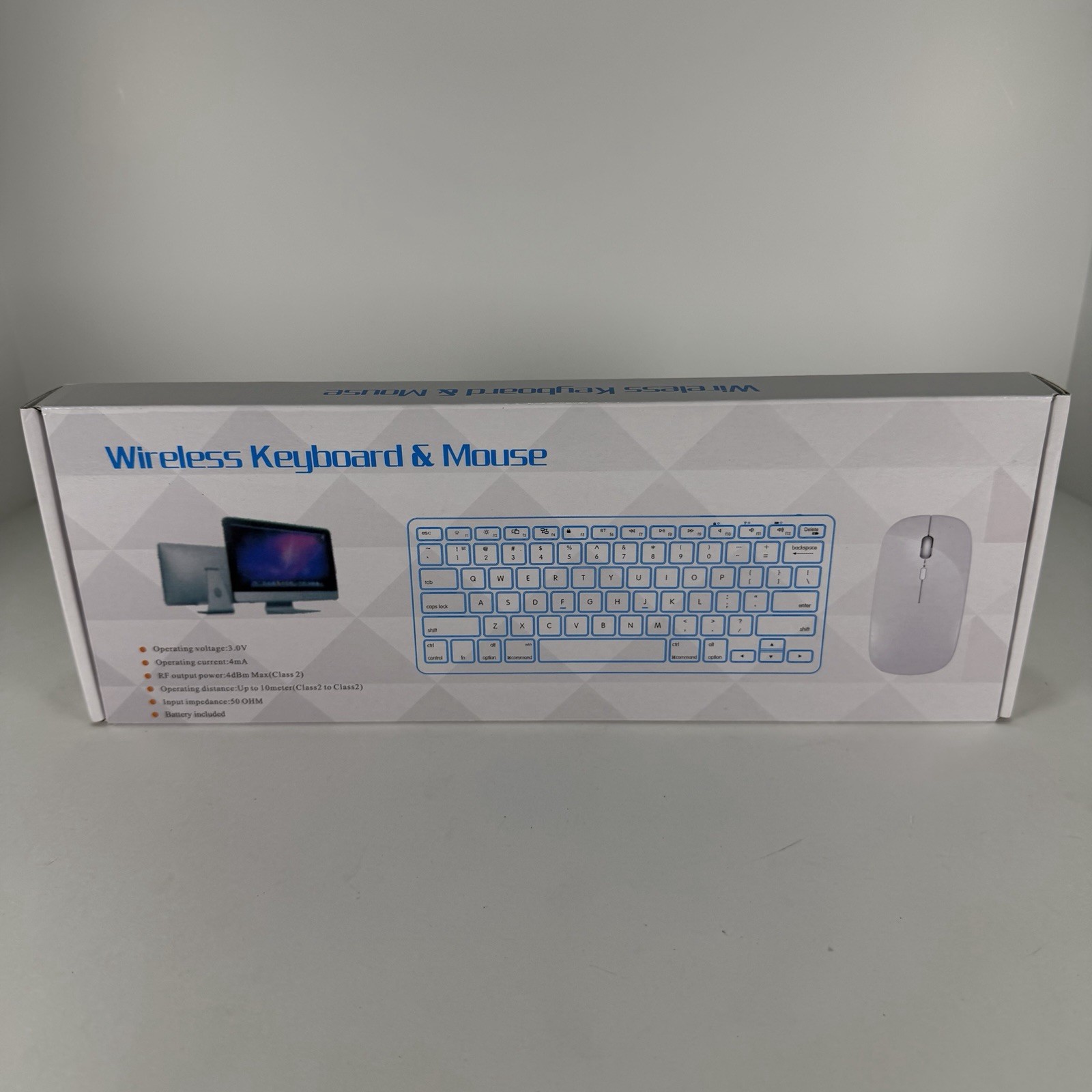 Slim Wireless Keyboard & Mouse Set – AAA Powered, 10m Range, Plug‑and‑Play