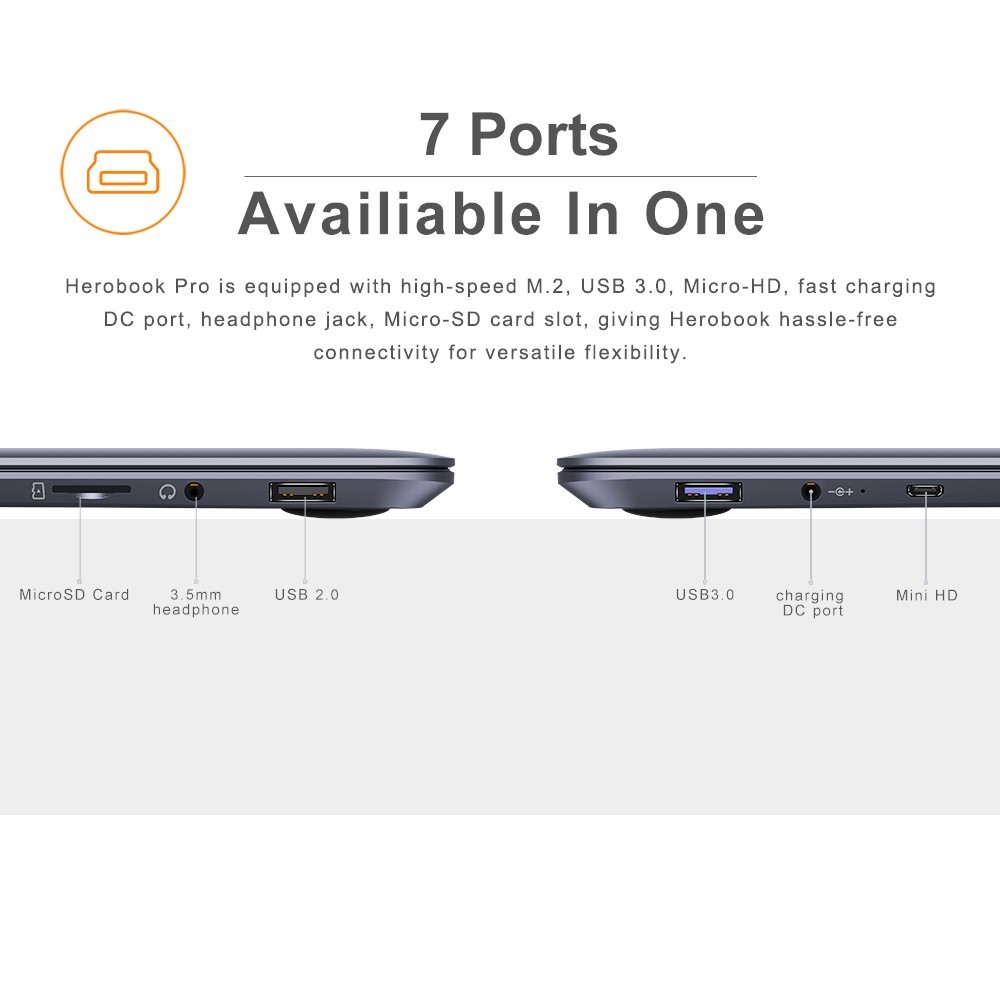 CHUWI – 14.1″ Laptop – Intel Celeron 2.8GH- 8GB Memory – 256GB SSD – HDMI Silver