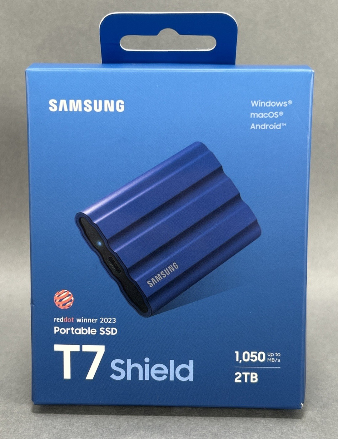 Samsung T7 Shield 2TB USB-C Portable External SSD – Blue (MU-PE2T0R) (SEALED)