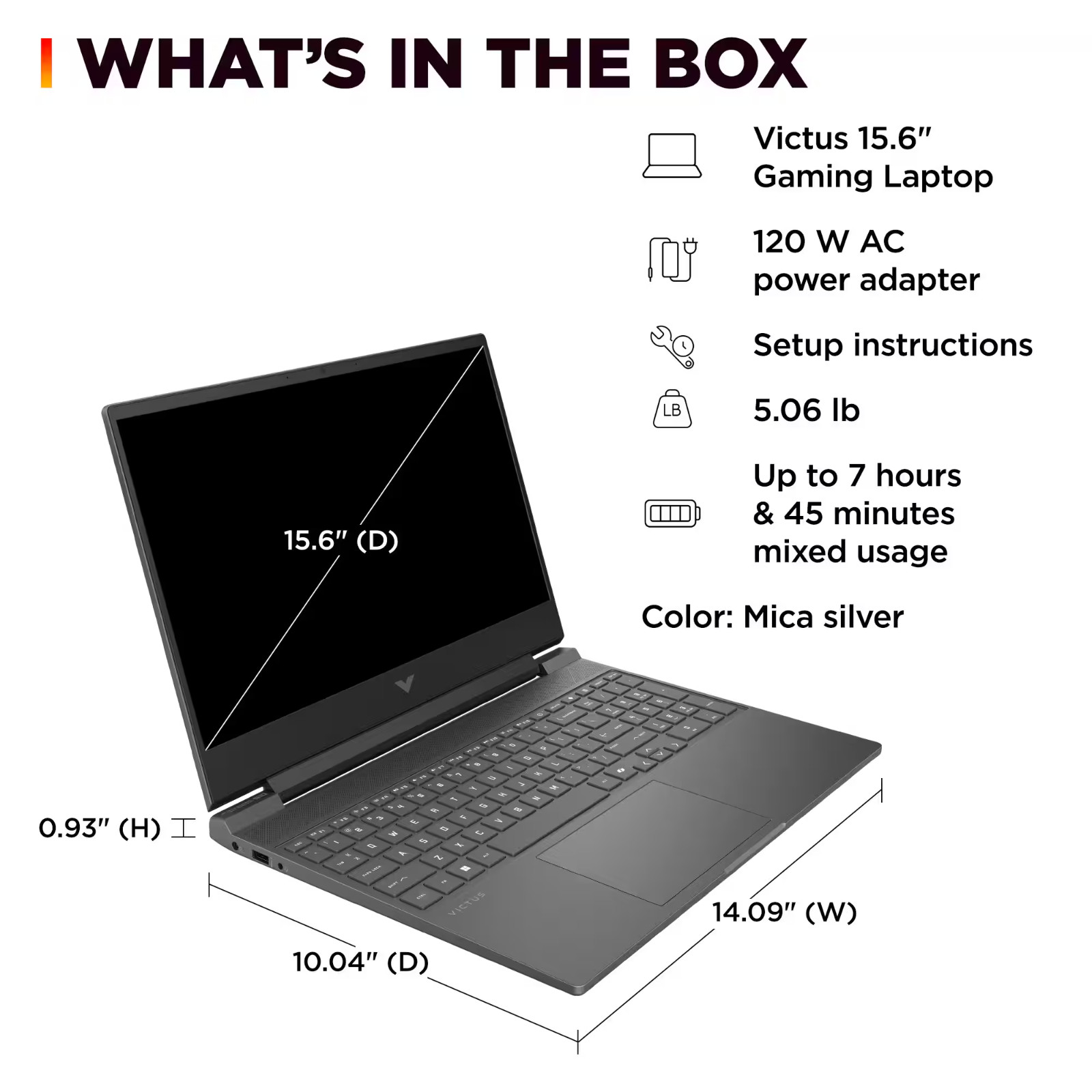 2026 HP Victus Gaming Laptop 15.6″ Ryzen 7 NVIDIA RTX 4050, 16GB RAM & 512GB SSD