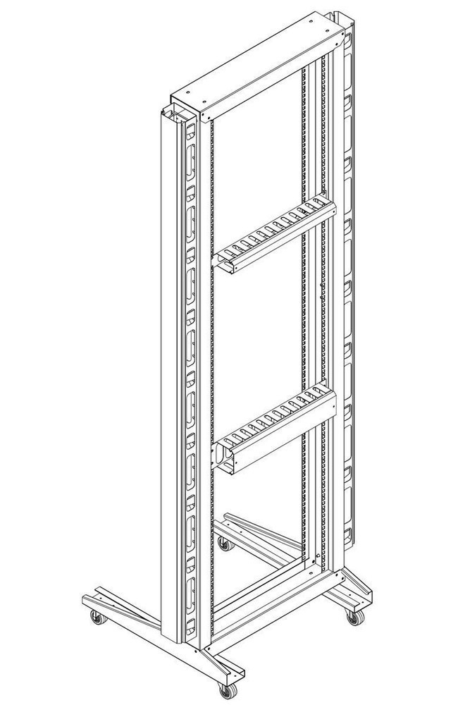 42 U Vertical Plastic Cable Manager for Servers Racks Cabinets One Piece