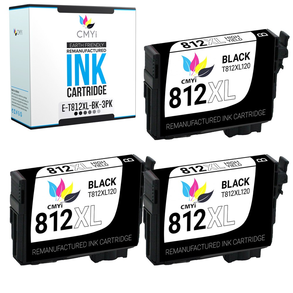 812XL CMYi Black Color Ink Cartridges for Epson 812 XL Workforce EC-C7000 Pro