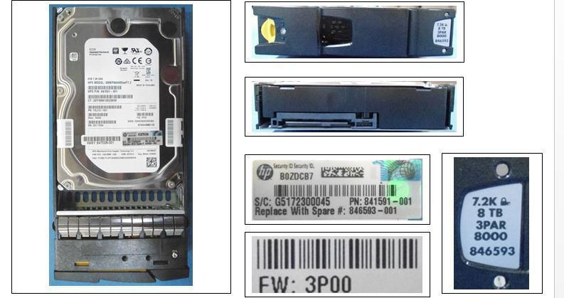 ErsaZZa W129053061 846593-001-RFB DRV HD 8TB 7.2K LFF SAS FE 3.5 ~E~