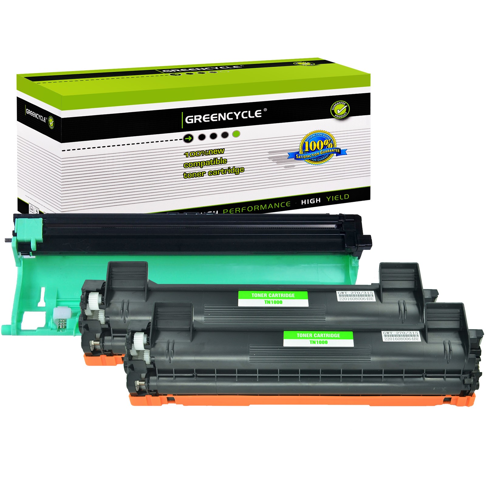2 TN1000 Toner & 1 DR1000 Drum Fits for Brother HL-1110 HL-1110R MFC-1810 1810R