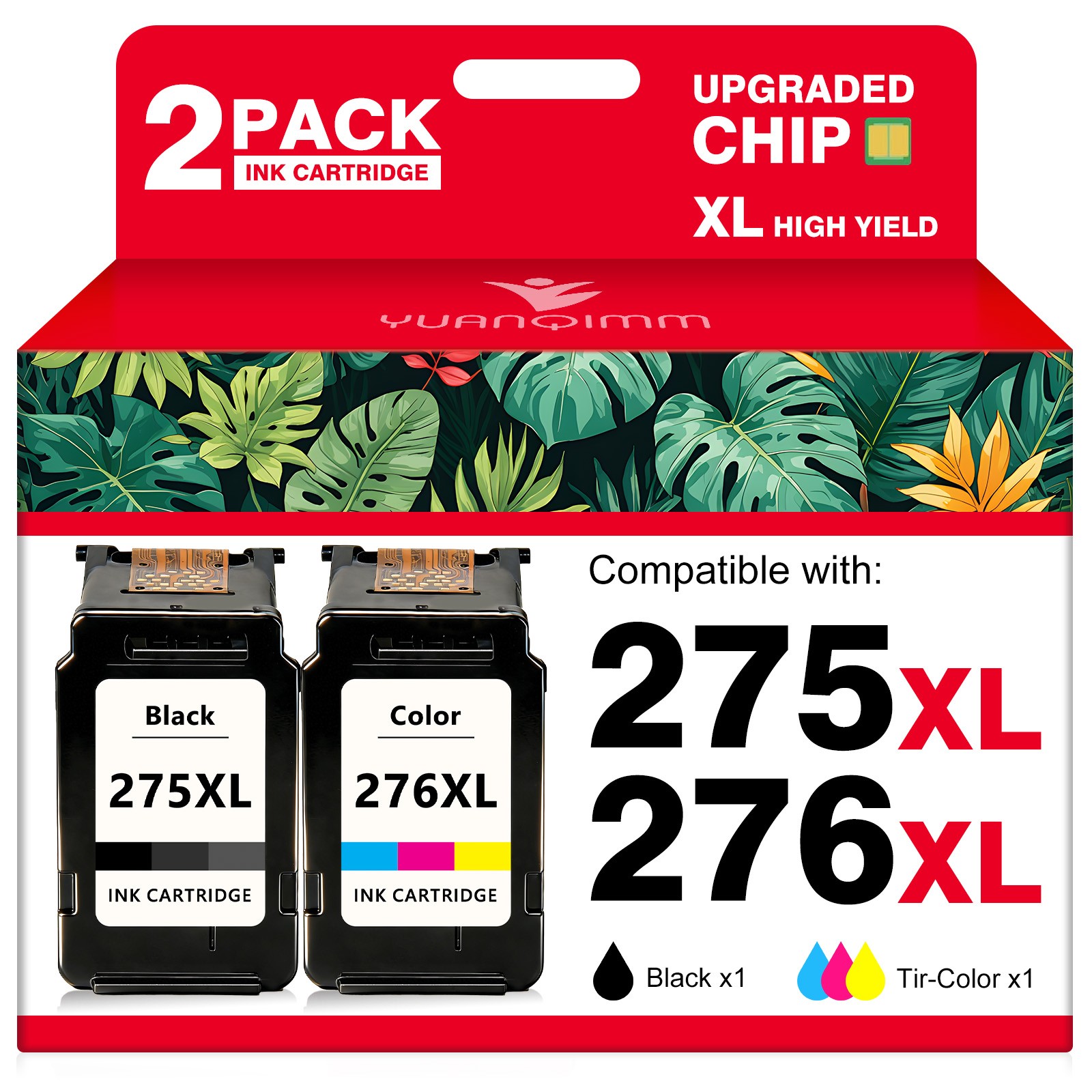 PG-275XL CL-276XL Ink Cartridges For Canon PIXMA TR4722 TS3520 TS3720 TS3522