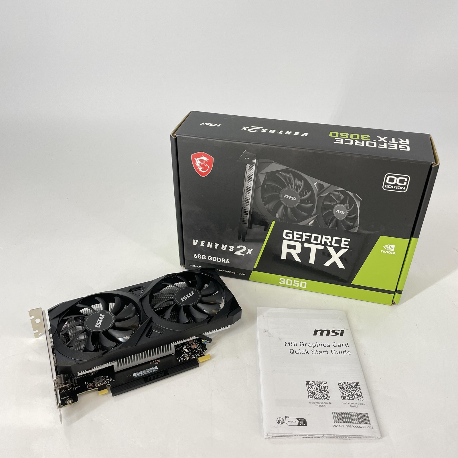 MSI Ventus 2X OC GeForce RTX 3050 6GB RAM – Graphics Card – Excellent Condition