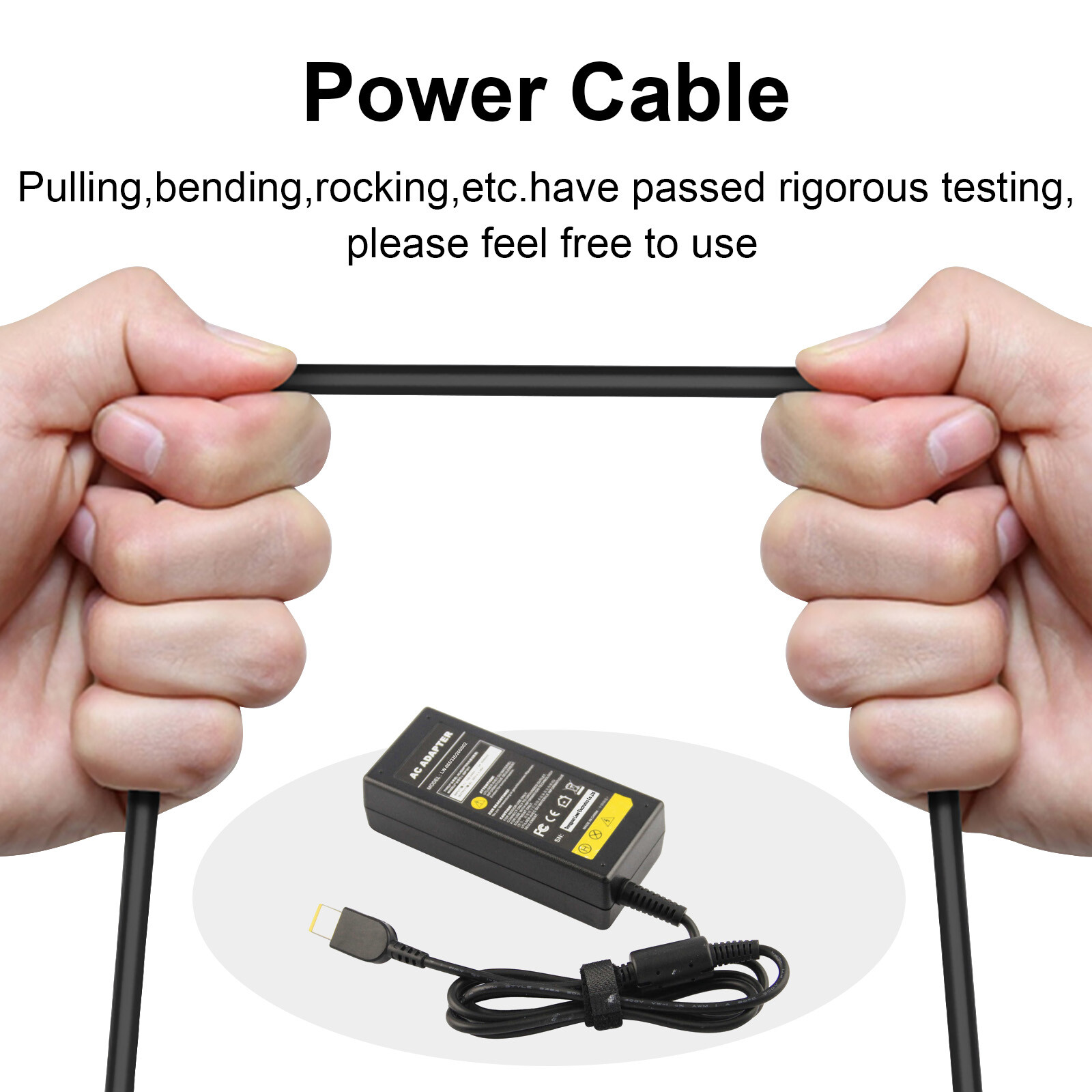 65W/90W Square Slim Tip For Lenovo ThinkPad IdeaPad Yoga Edge Charger Adapter US