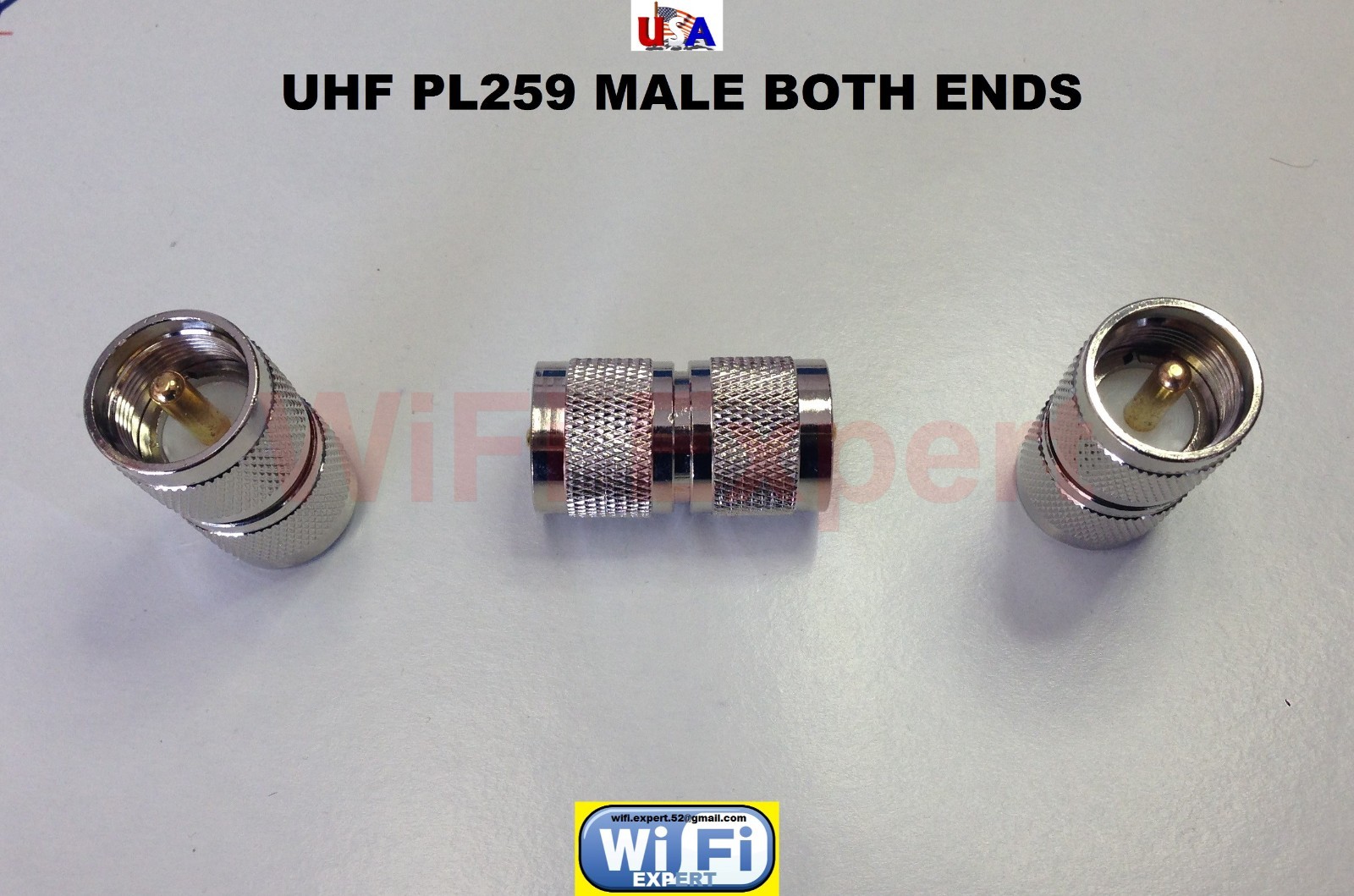 UHF PL-259 Male to Male Coupler RF Barell Adapter Connector for SO-239 Plugs