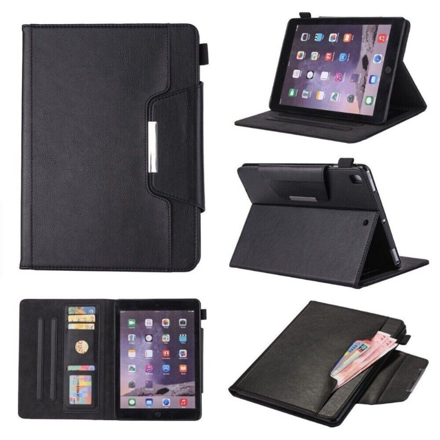For iPad 5th/6th/7th/8th/9th Gen Pro 11″ M4 Air 11 M2 Mini 6 Leather Case Cover