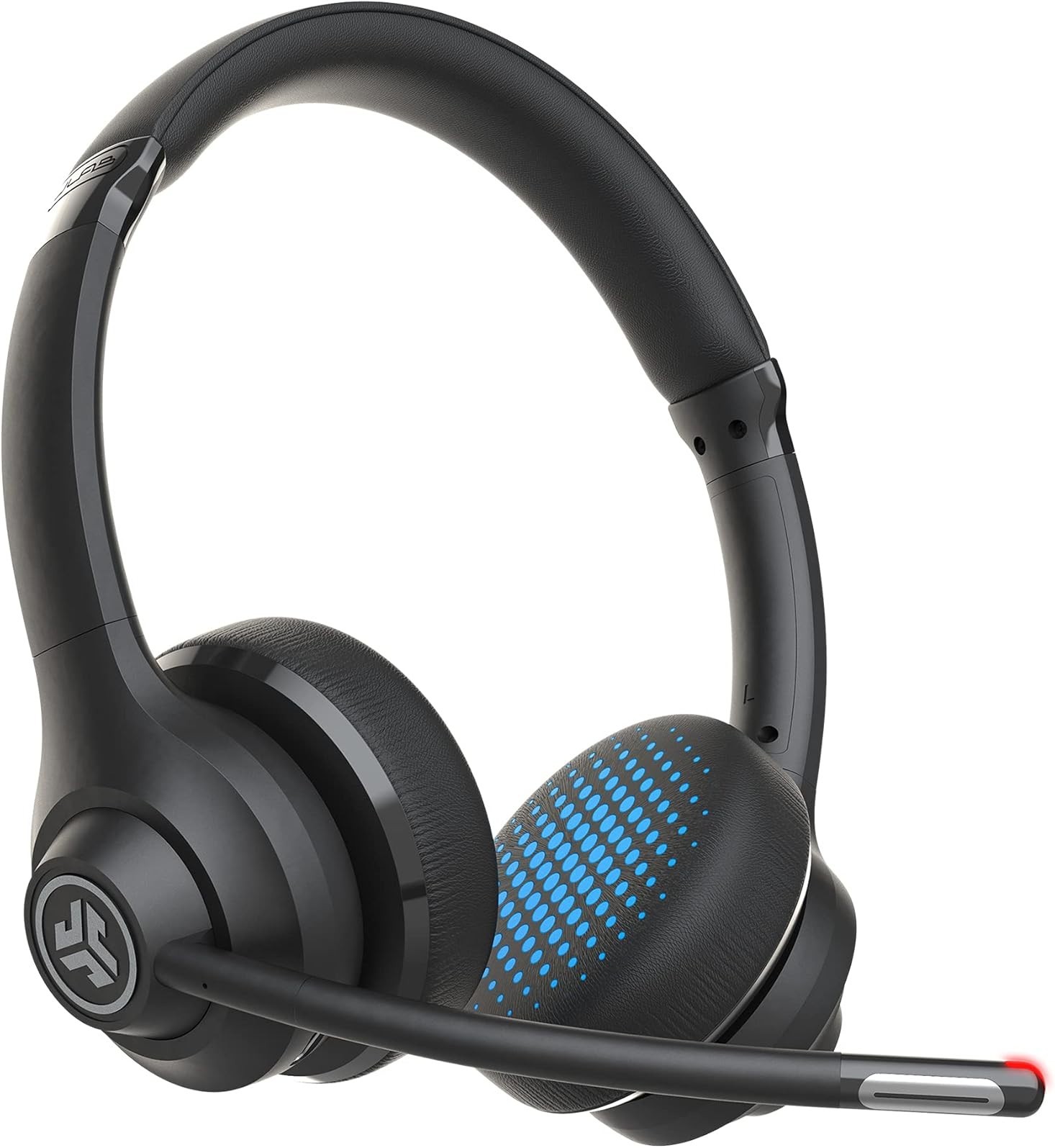 JLab Go Work Wireless Headset with Microphone – Bluetooth, Wired, or Dongle