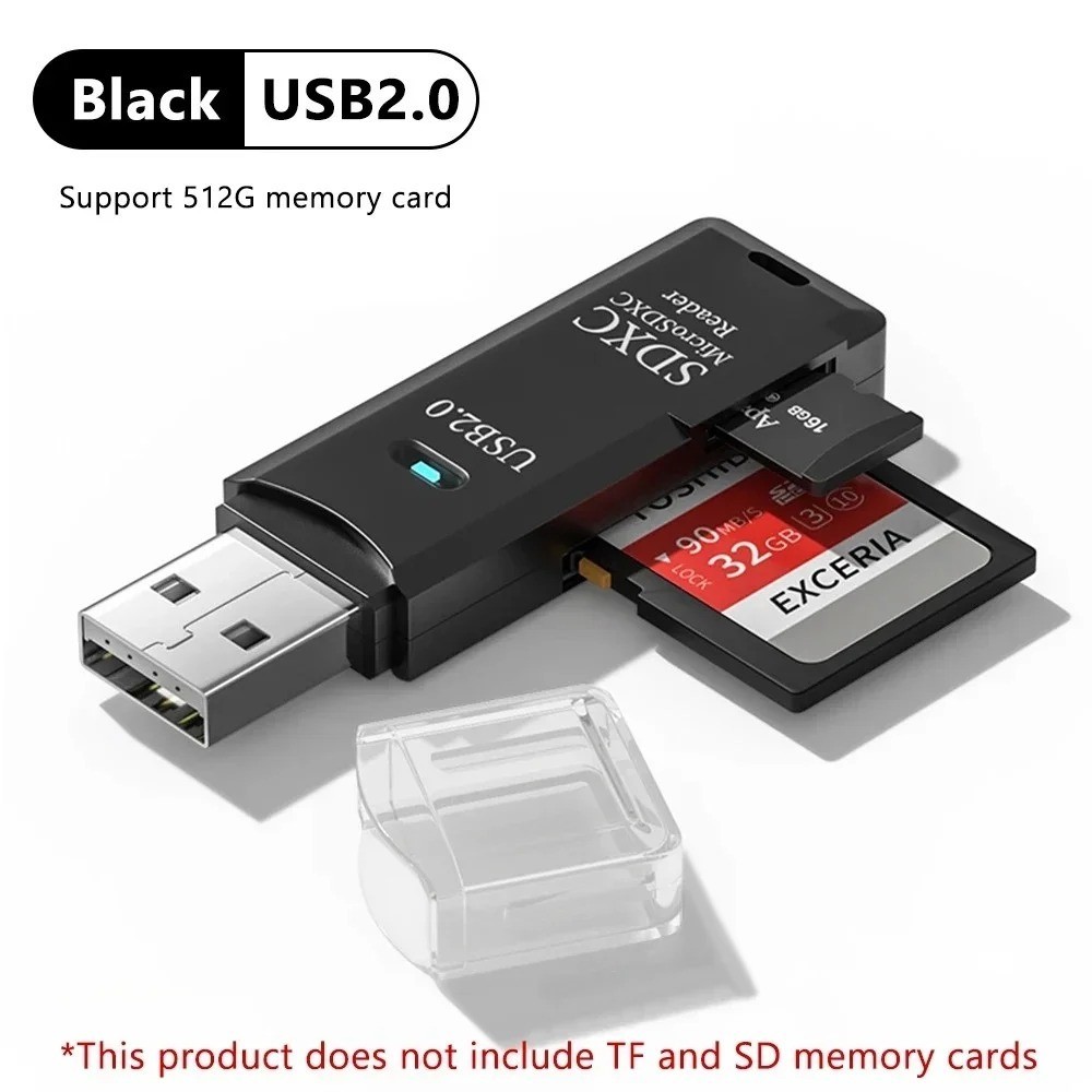 2 in 1 USB 3.0 Card Reader TF Micro SD Memory Card Adapter High Speed for PC Lap
