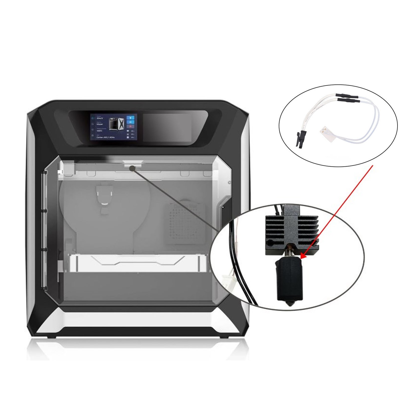 2 Pcs 3D Printer Ceramic Heater High Temperature Proof For QIDI X-Plus3 Use