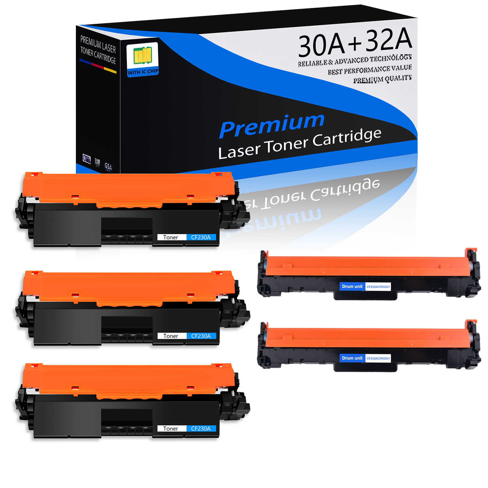 CF230A 30A Toner CF232A 32A Drum for HP LaserJet Pro M203dn MFP M227fdn M227sdn