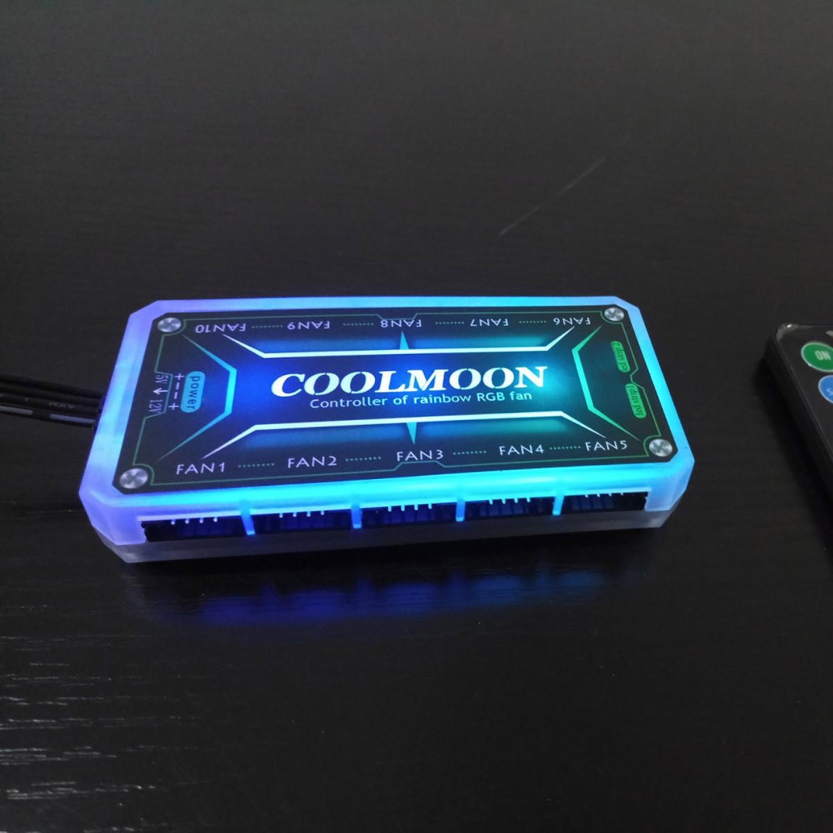 Adjustable RGB Light Fan Controller Remote Control Computer Case Hub Adapter Kit