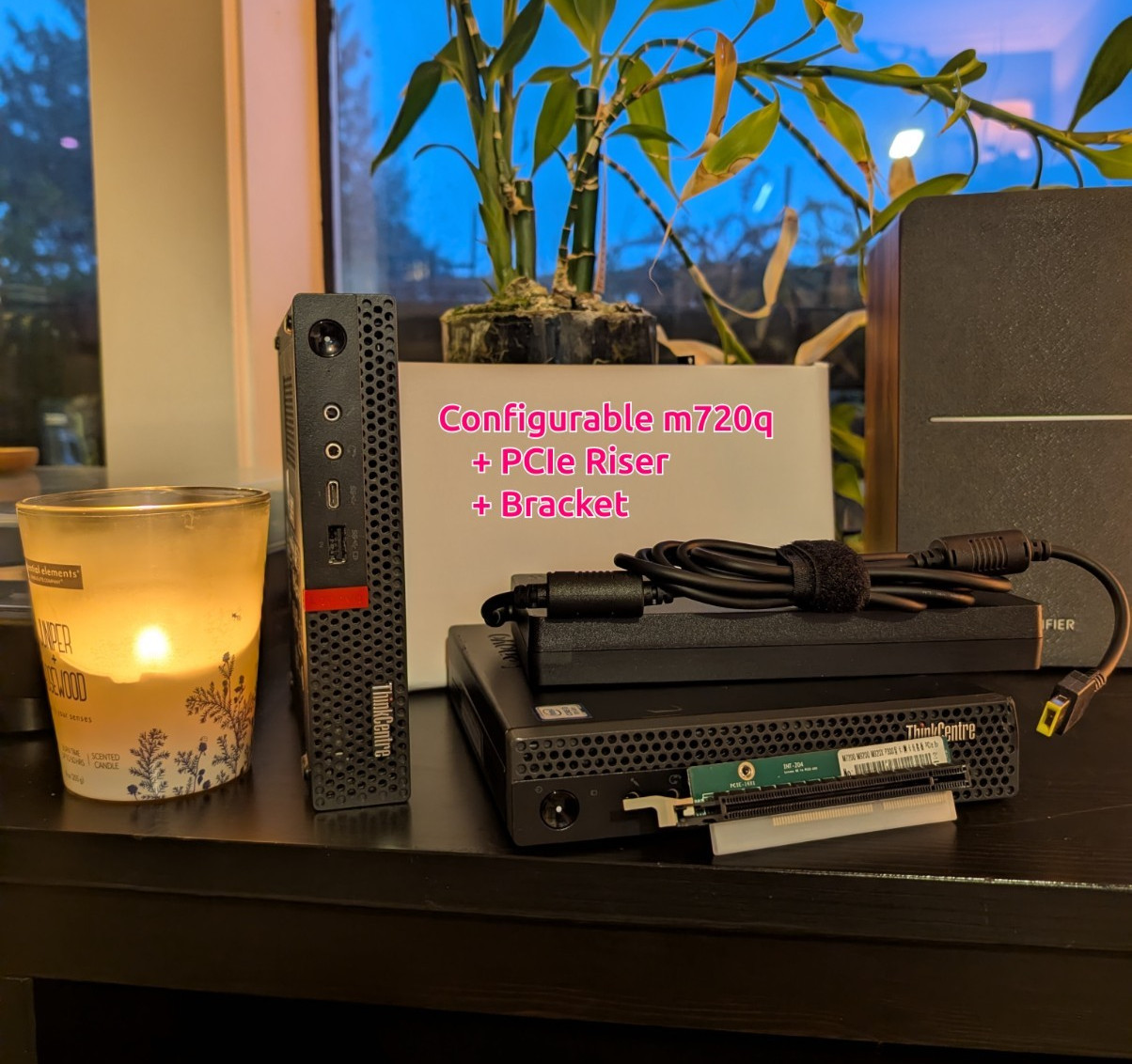 Lenovo Tiny M720q – PCIe Riser Ready! i3-8100T. 16gb RAM. 256gb-1tb SSD. Wifi+AC
