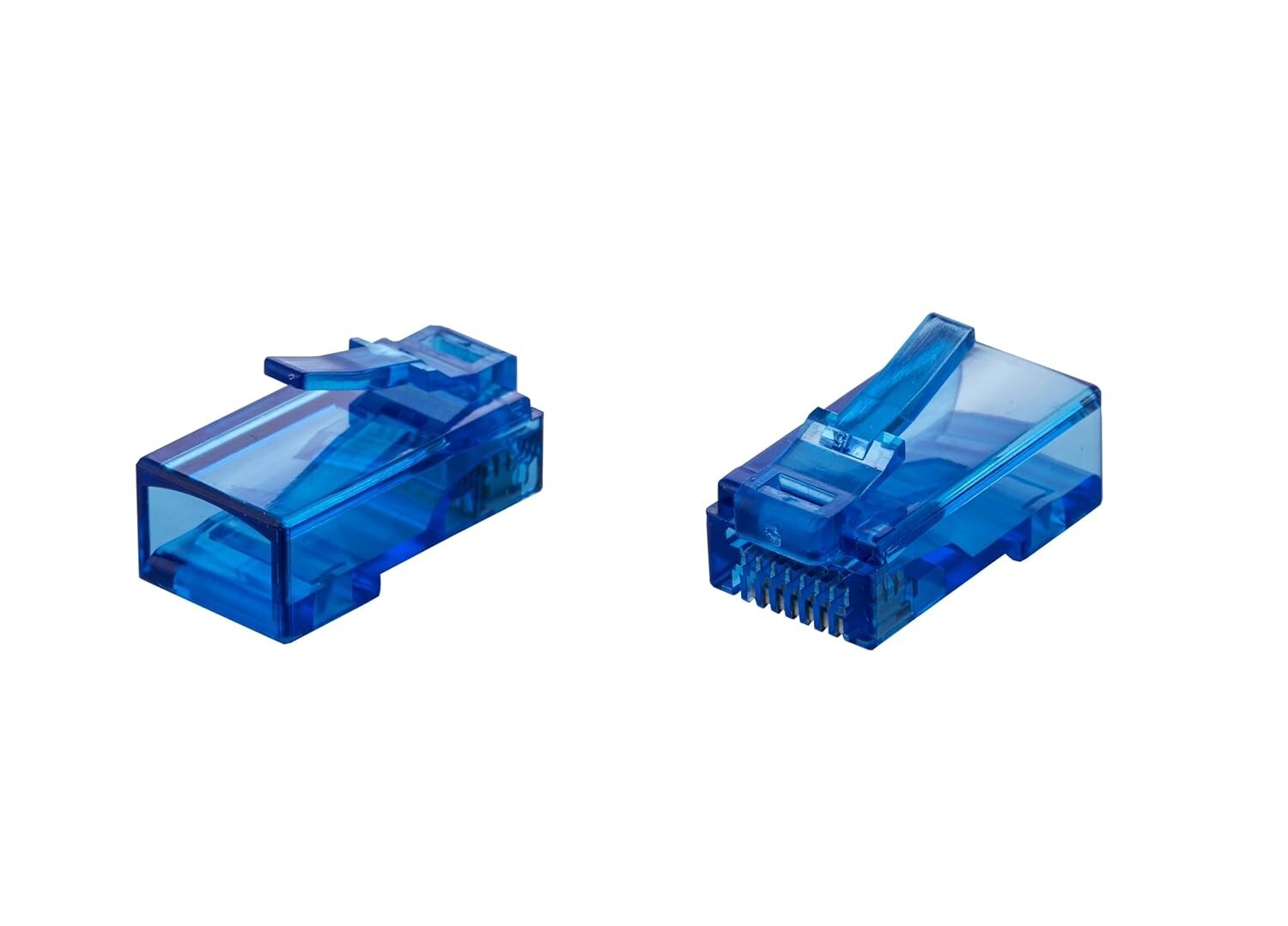 Blue RJ45 End Pass Thru EZ Modular Plugs 8P8C for Cat6 Network Cables Pack LOT