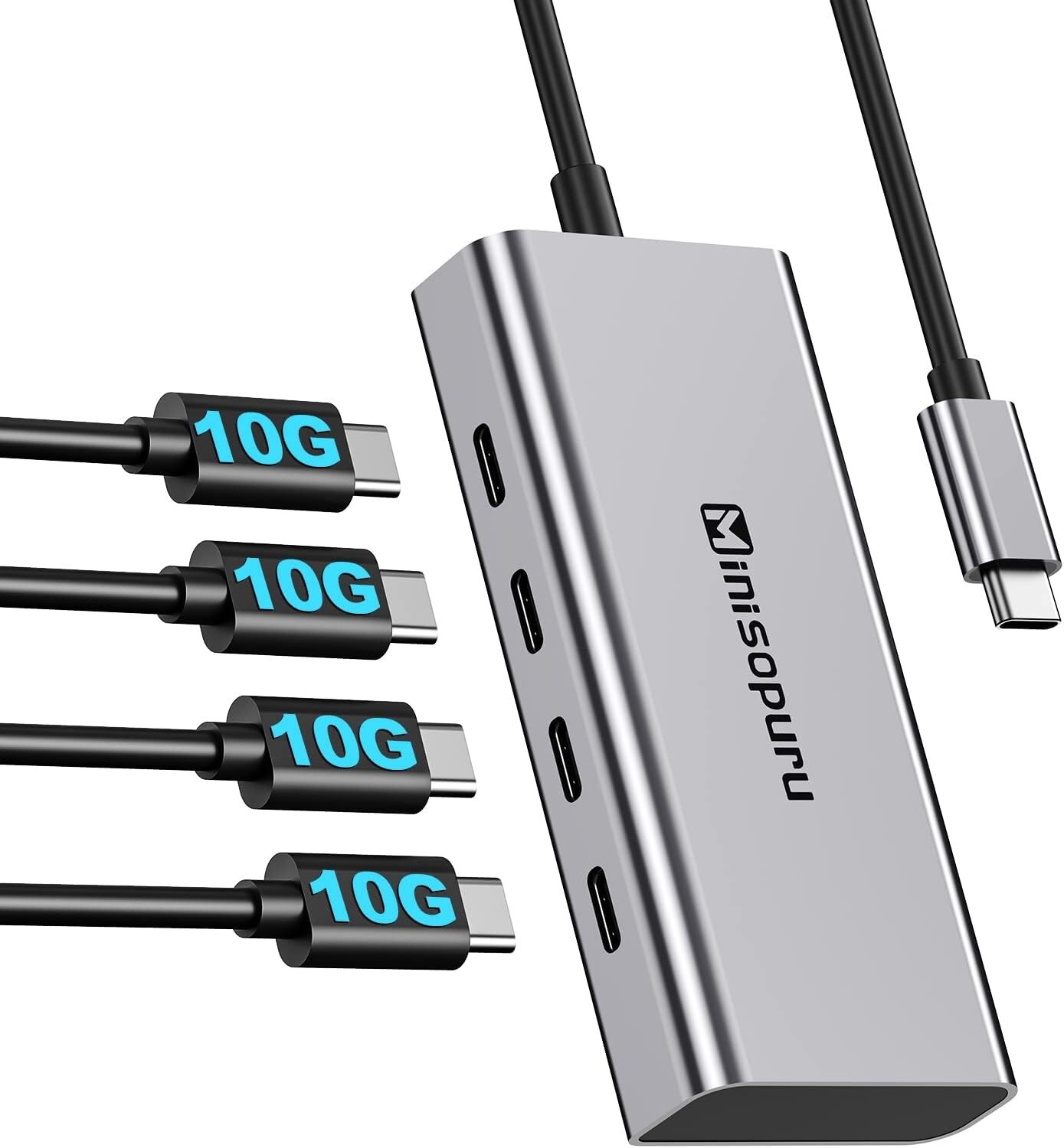 Used 4 Ports USB C Hub – 10Gbps USB Hub for Laptop MacBook (No Charging)