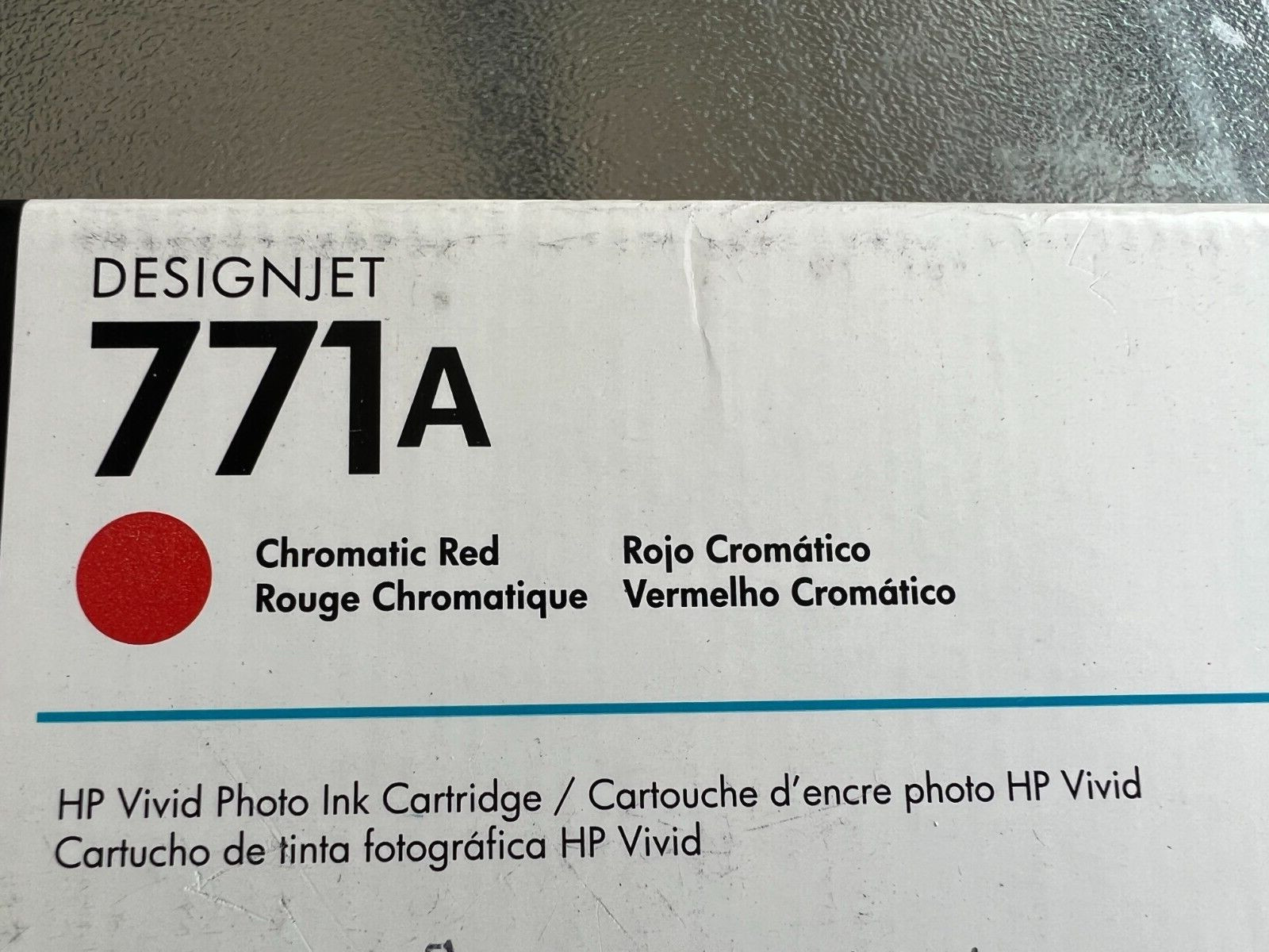 HP 771A Chromatic Red ink cartridge B6Y16A New OEM Genuine Sealed Expired