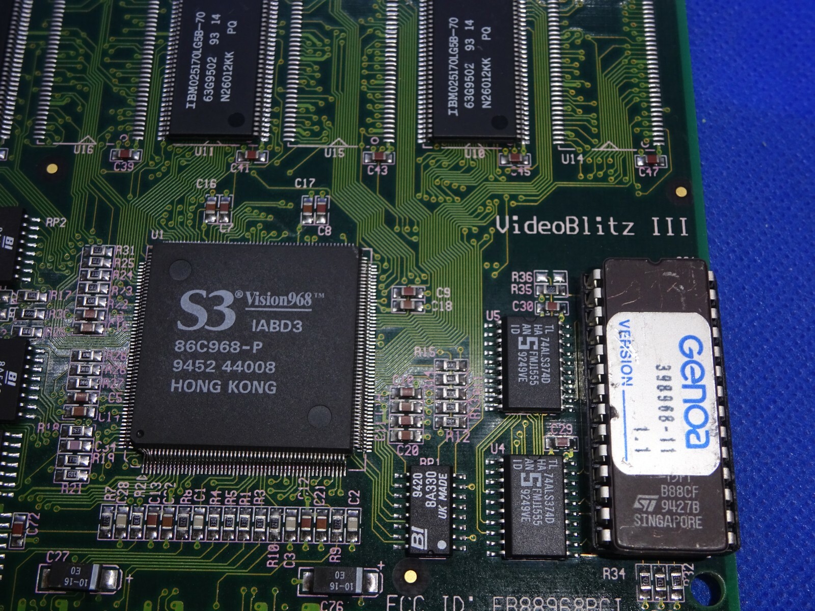 GENAOA 8968PCI VIDEO FLASH III S3 VISION968 2MB VRAM PCI GRAPHICS CARD VGA #GK3981