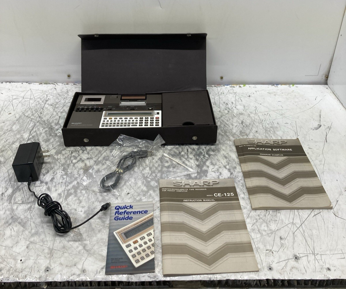 PARTS–Sharp PC-1250A CE-125 Pocket Computer, Accessories – TAPE DRIVE BROKEN