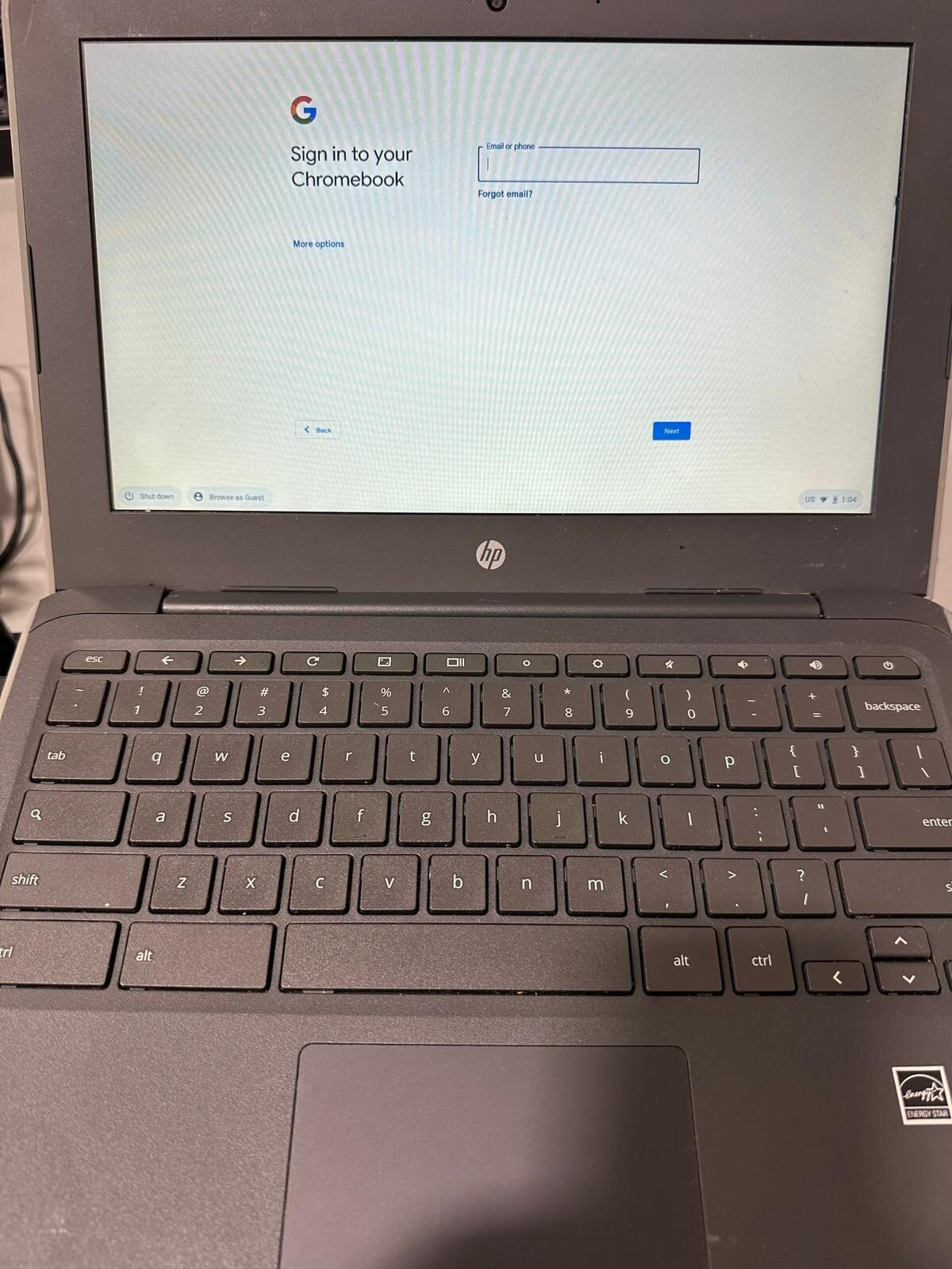 HP 11 G6 EE 3NU57UT#ABA 11.6-in 4GB 16 SSD, Chrome OS works good ** SEE PHOTOS**