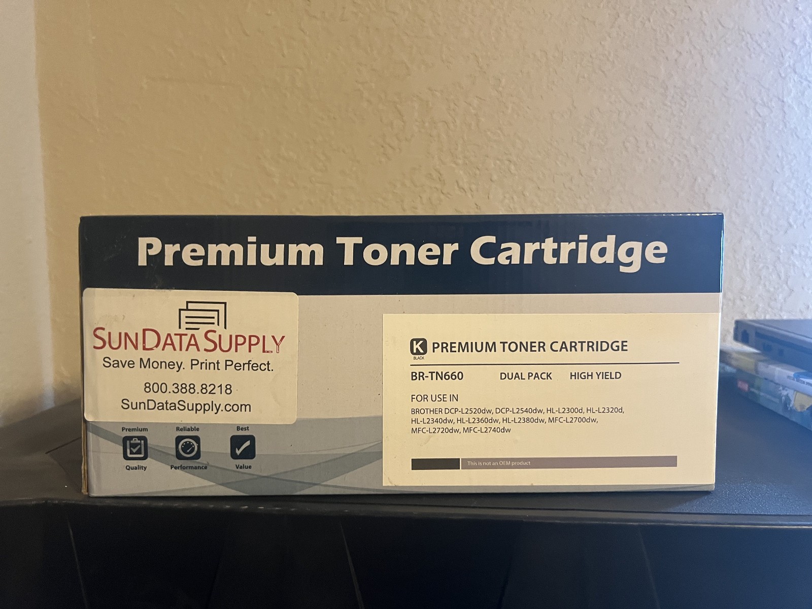 SunDataSupply Brother TN-660 (HL-L2300D) High Yield Toner Cartridge