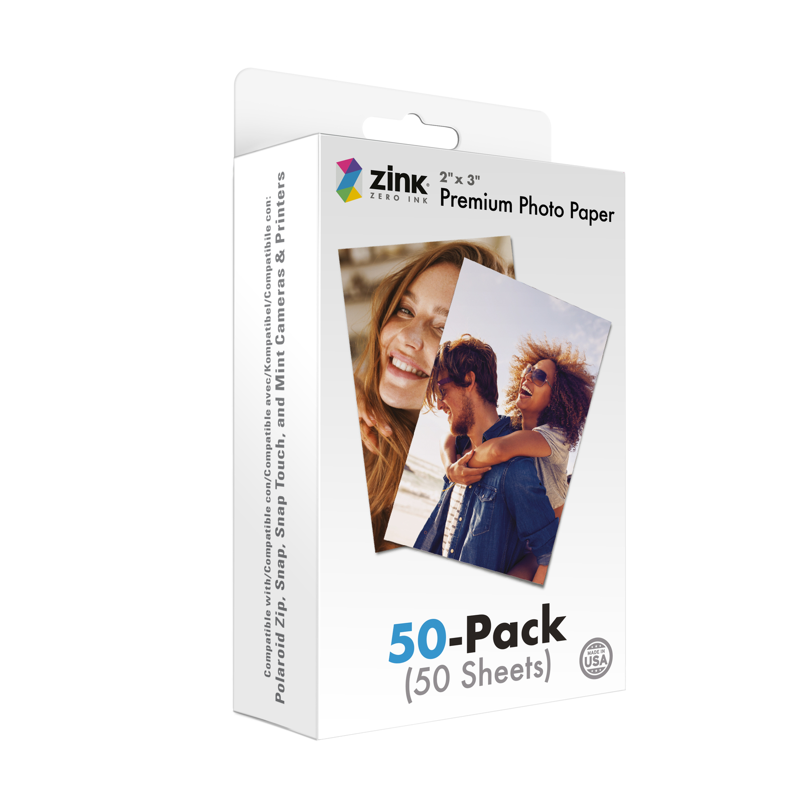 Zink 2″x3″ Premium Photo Paper (50 Pack) Compatible with Polaroid Snap & More