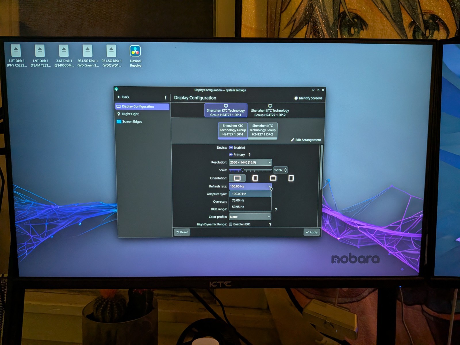 27″ Gaming Monitor KTC H27T27 IPS QHD 1440p 100Hz