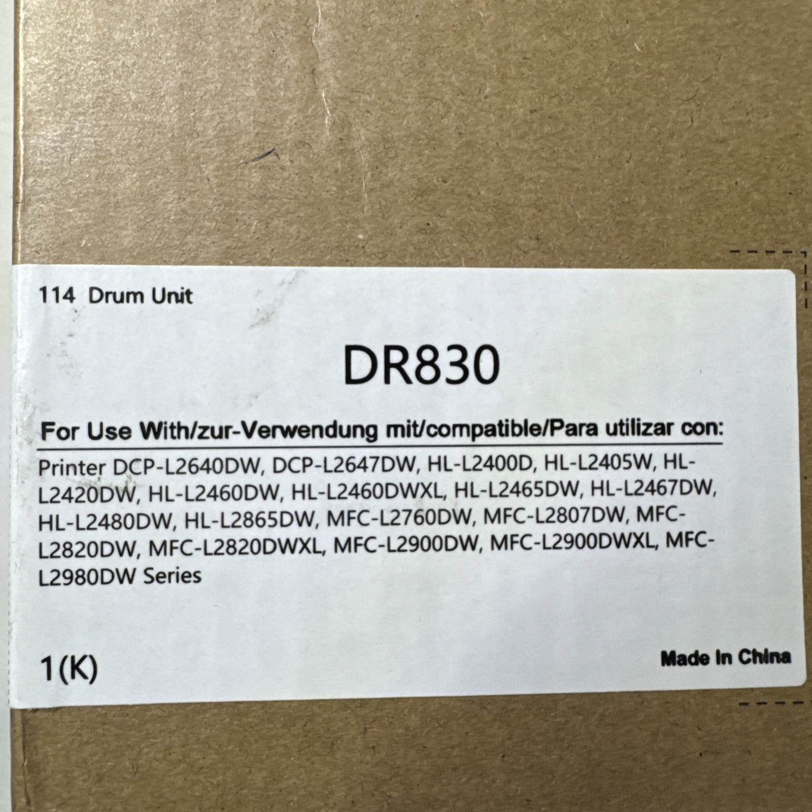 Drum Unit For Brother DR830 (NOT OEM)