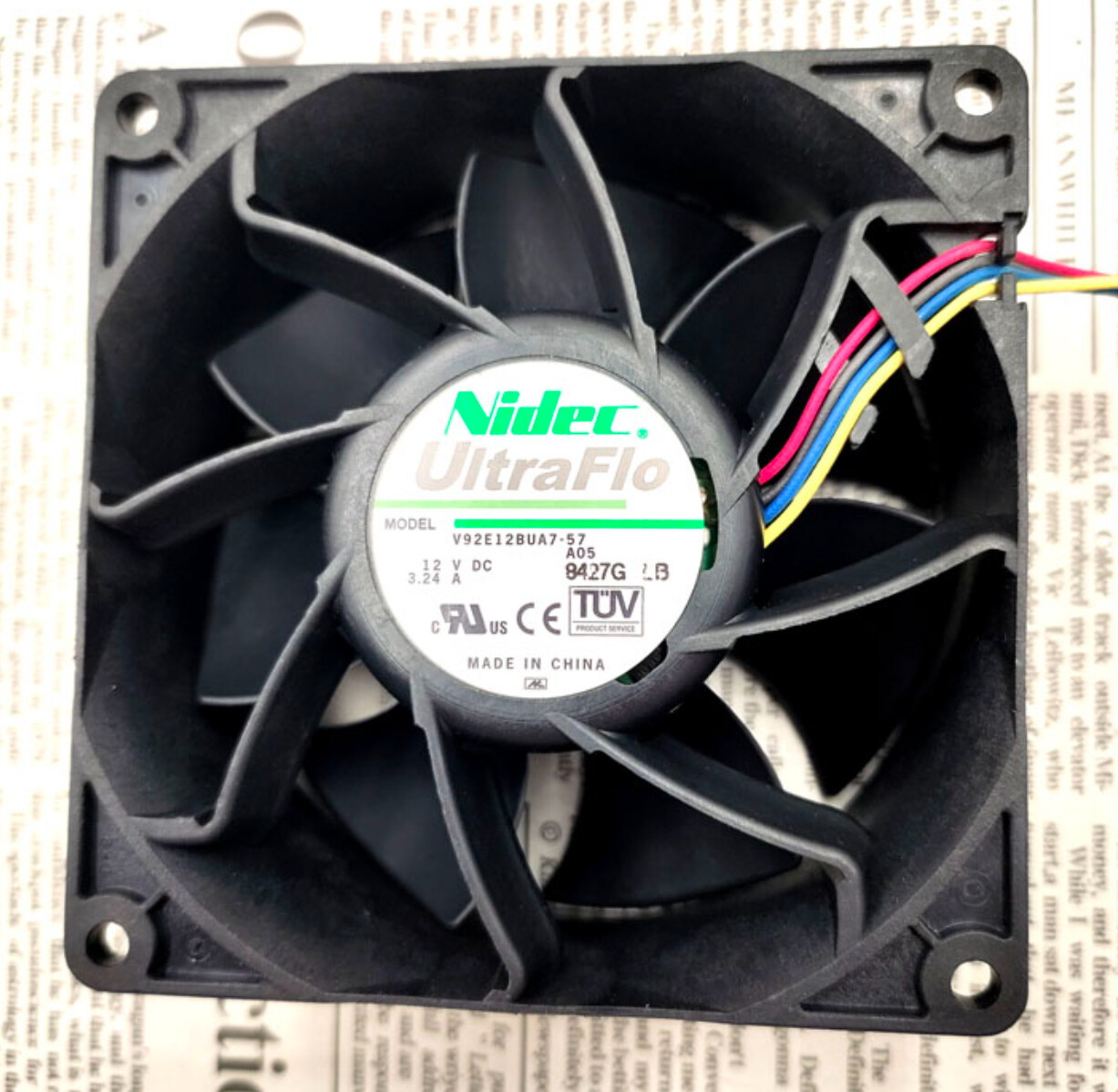 Nidec V92E12BUA7-57 9038 9cm 12V 3.24A Chassis Cooling Fan High Power