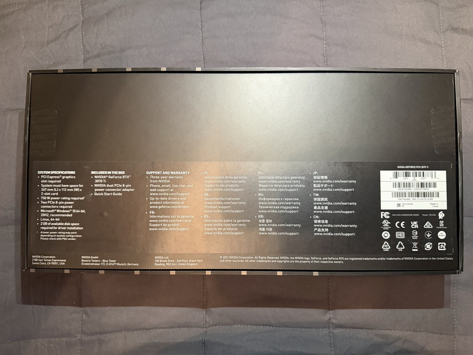 NVIDIA GeForce RTX 3070 Ti Founders Edition 8GB GDDR6 Graphics Card