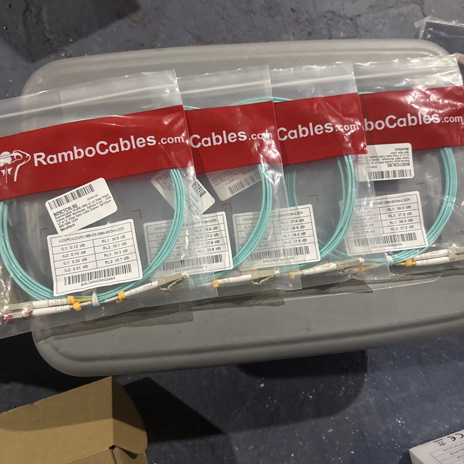 2m6ft OM4 LC LC Fiber Patch Cables MMF Multimode Op 0.2m~122m LC to LC Lot-4