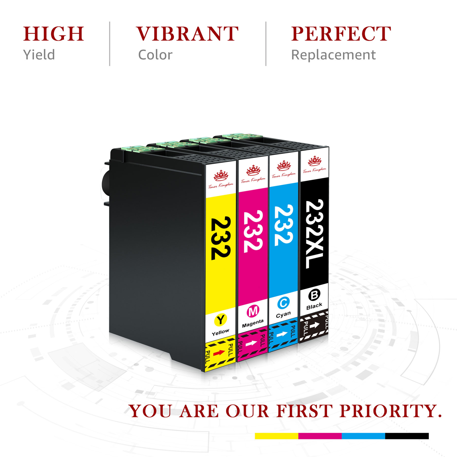 4PK 232 XL T232 Ink Cartridges for Epson 232 XP-4200 XP-4205 WF-2930 WF-2950