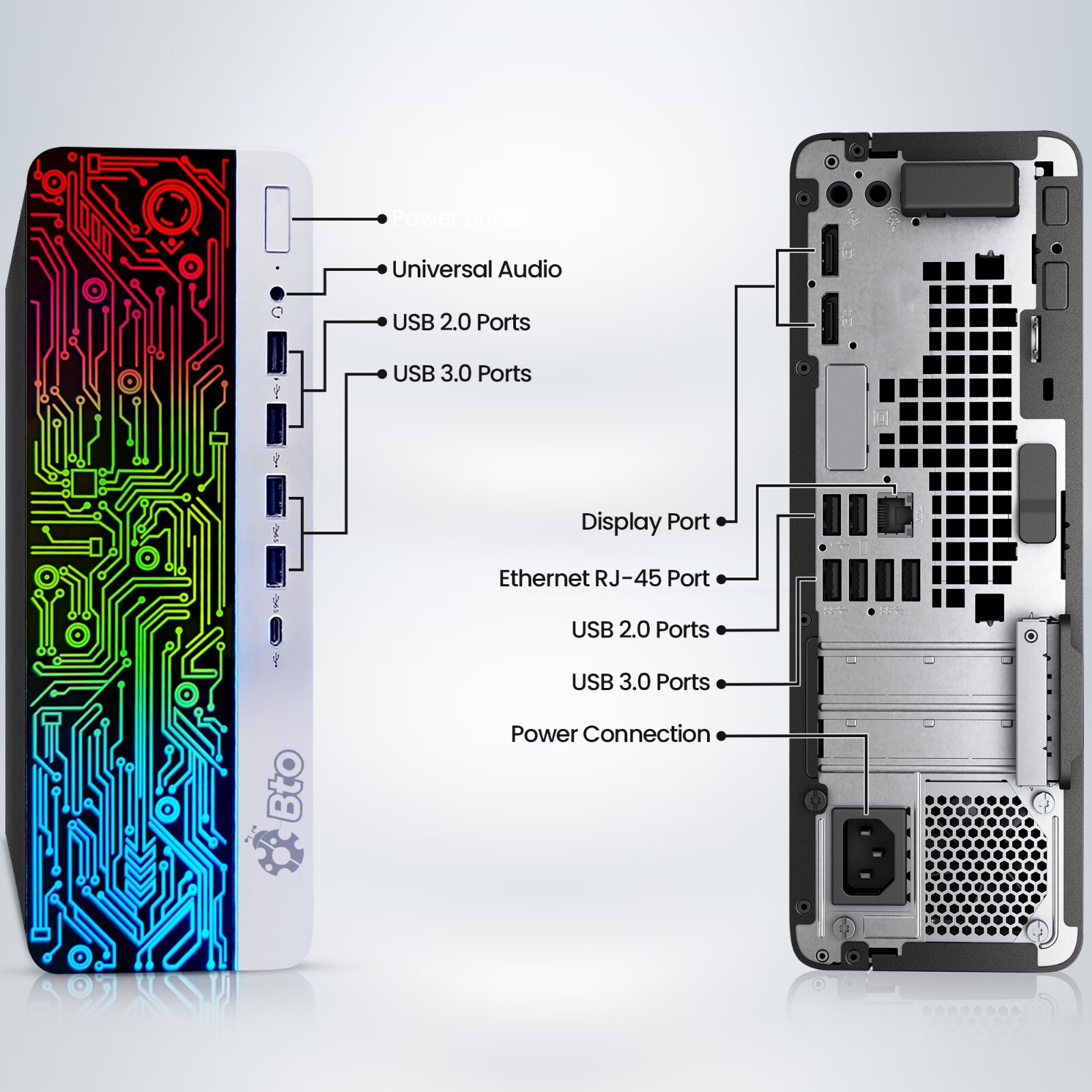 HP RGB Desktop Computer PC i7 32GB Ram 2TB SSD 2TB HDD New 24″ LED Built-in WiFi