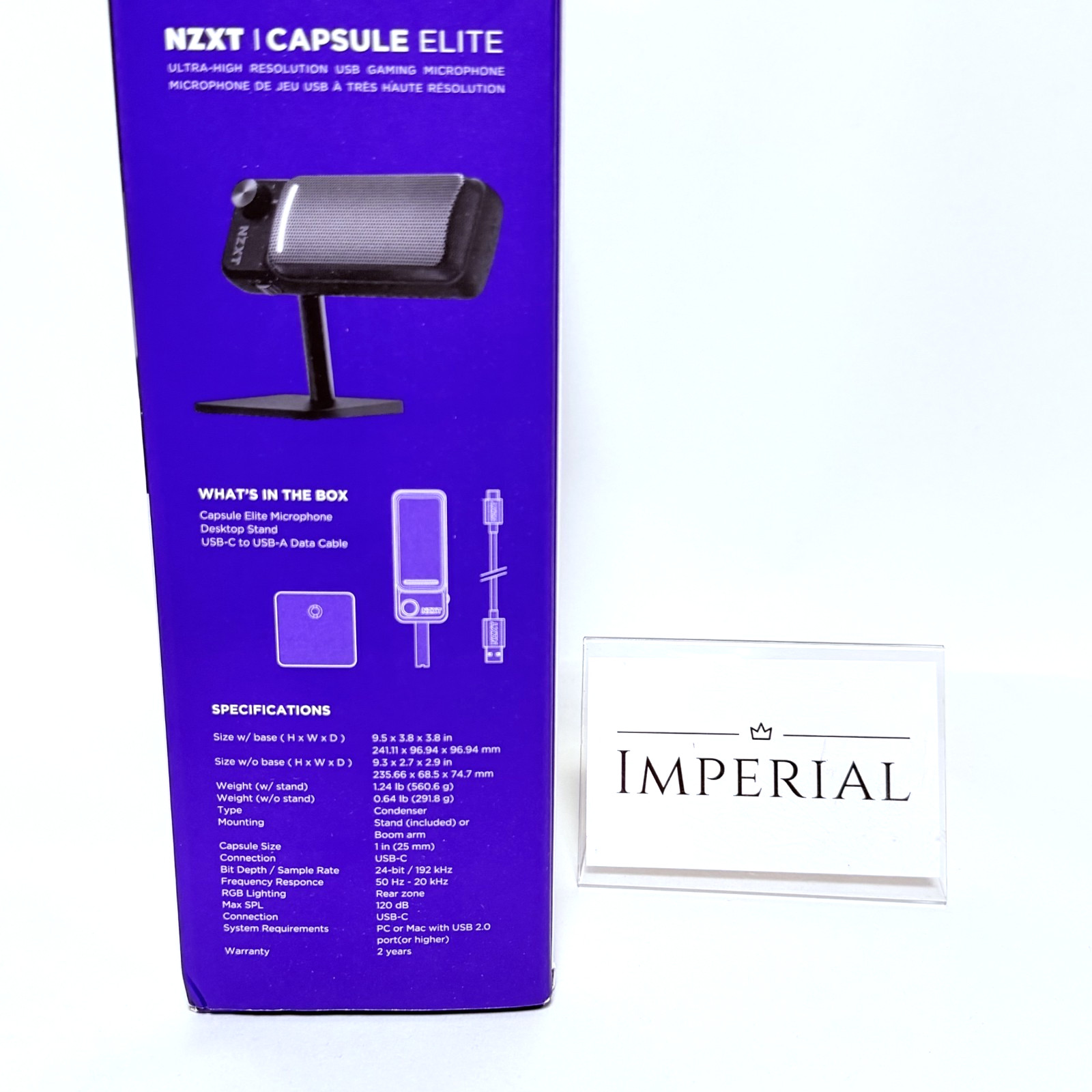 NZXT CAPSULE ELITE WIRED USB MICROPHONE BLACK Cardioid AP-PUMIC-B1 SP1192